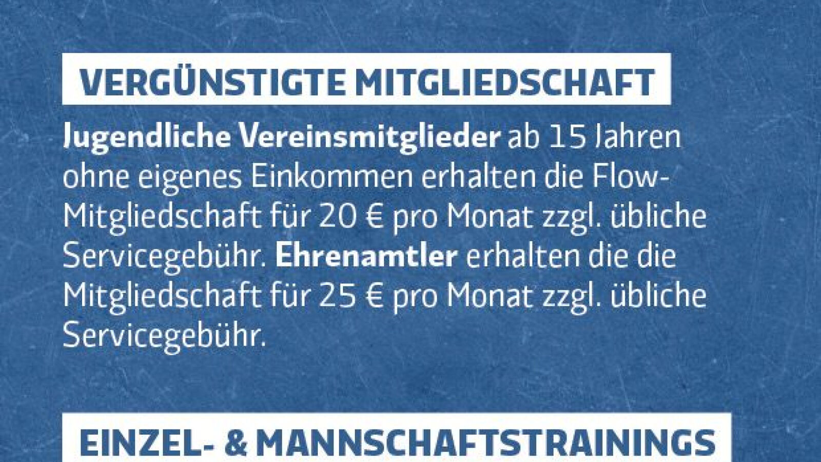 Flyer der Kooperation mit dem Sportsclub Flow